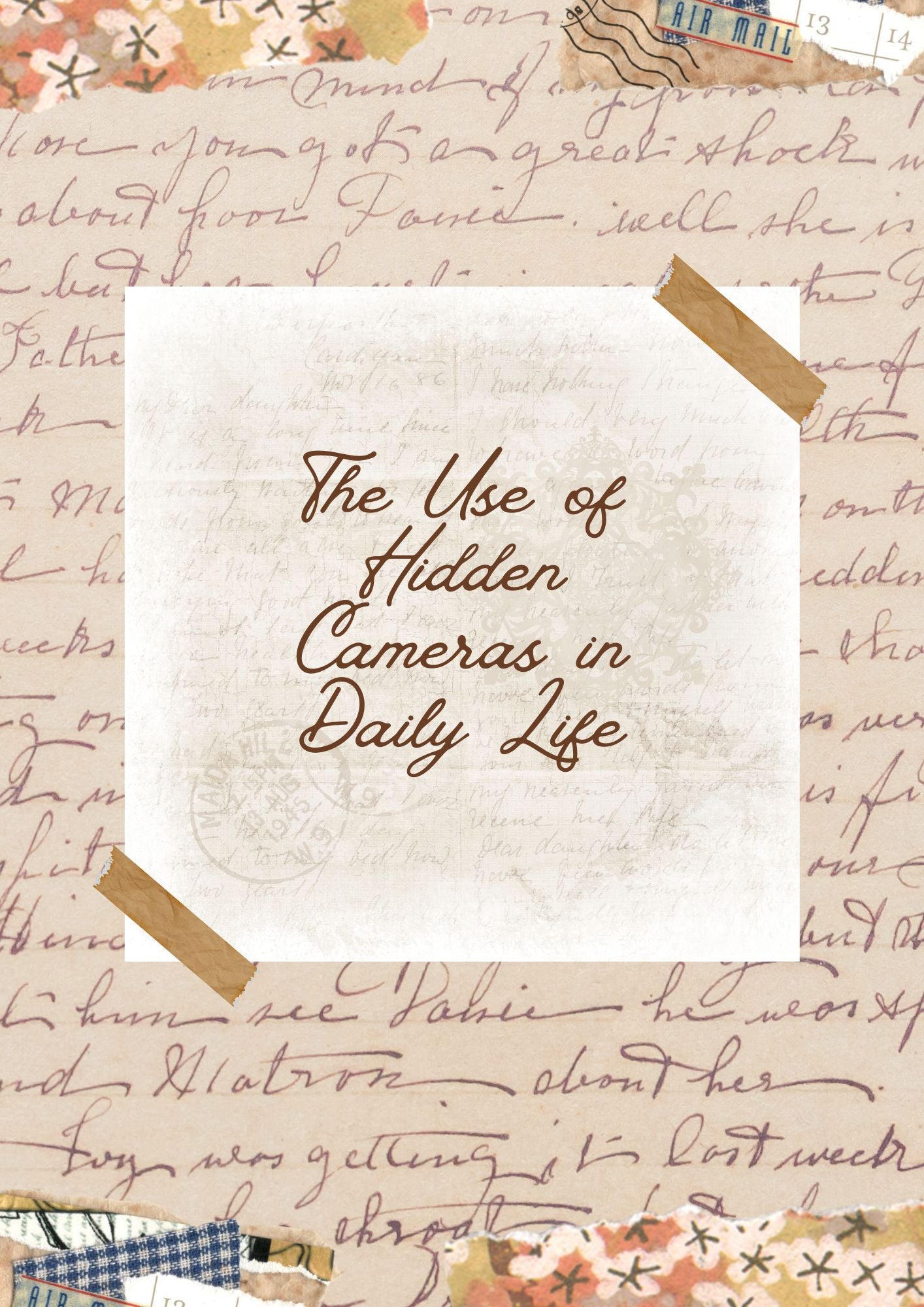 The Use of Hidden Cameras in Daily Life