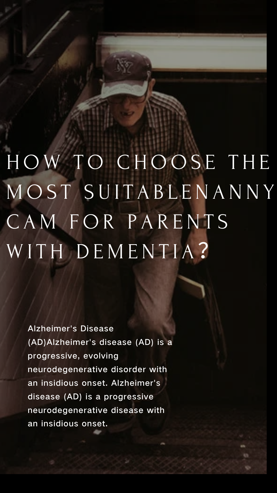How to Choose the Most SuitableNanny Cam for Parents with Dementia？