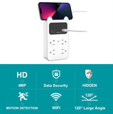 CAMDUCK Camera Outlet HD 4MP Camera Wireless Camera Surveillance Security Camera for Home/Office/Indoor/Pet