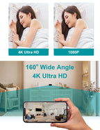 CAMDUCK C508 4MP HD 160°Wide Angle Hidden Cameras Wireless Outlet Charger Spy Camera For Home Monitor