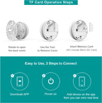 CAMDUCK 007 4MP HD 𝟥𝟨𝟢°𝗁𝗈𝗋𝗂𝗓𝗈𝗇𝗍𝖺𝗅 𝗋𝗈𝗍𝖺𝗍𝗂𝗈𝗇 Smoke Detector Spy Camera Hidden Cameras For Home Monitor Suitable for ceilings