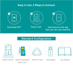 CAMDUCK X7 4K HD Vertical Socket Hidden Cameras 160° Wide Angle Spy Camera With Night Vision For Home Monitor Nanny Camera