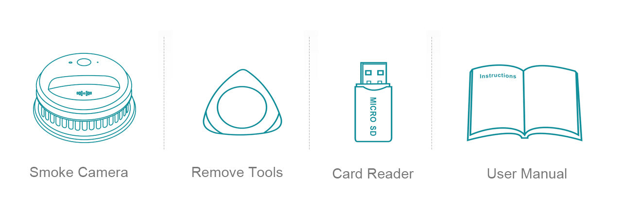 CAMDUCK 007 4MP HD 𝟥𝟨𝟢°𝗁𝗈𝗋𝗂𝗓𝗈𝗇𝗍𝖺𝗅 𝗋𝗈𝗍𝖺𝗍𝗂𝗈𝗇 Smoke Detector Spy Camera Hidden Cameras For Home Monitor Suitable for ceilings