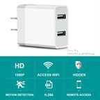 CAMDUCK Hidden Spy Cam- USB Charger Camera - HD 1080P Mini WiFi Security Camera - Small Micro Wireless Nanny Cam for Home Indoor Security